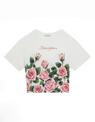 JERSEY T-SHIRT WITH ROSE PRINT