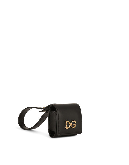 CALFSKIN AIRPODS CASE WITH BAROQUE DG LOGO
