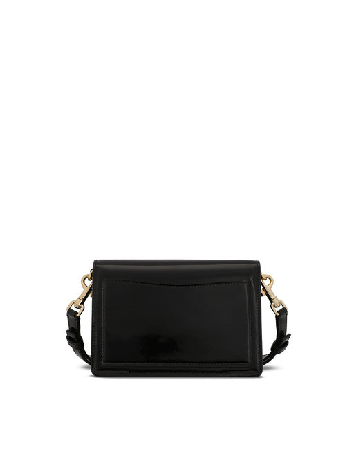 PATENT LEATHER 90S SICILY CLUTCH WITH BRANDED PLATE