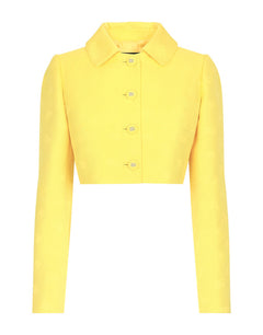 SHORT QUILTED JACQUARD JACKET WITH DG LOGO