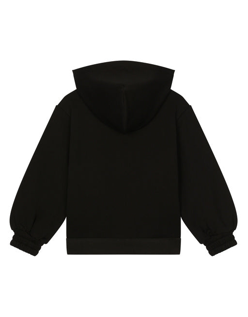 JERSEY HOODIE WITH BRANDED ELASTIC