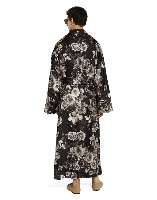 SILK TWILL SHIRT WITH FLORAL PRINT
