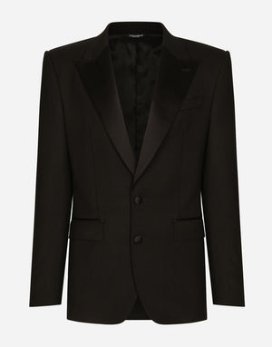 SINGLE-BREASTED STRETCH WOOL SICILIA-FIT TUXEDO JACKET