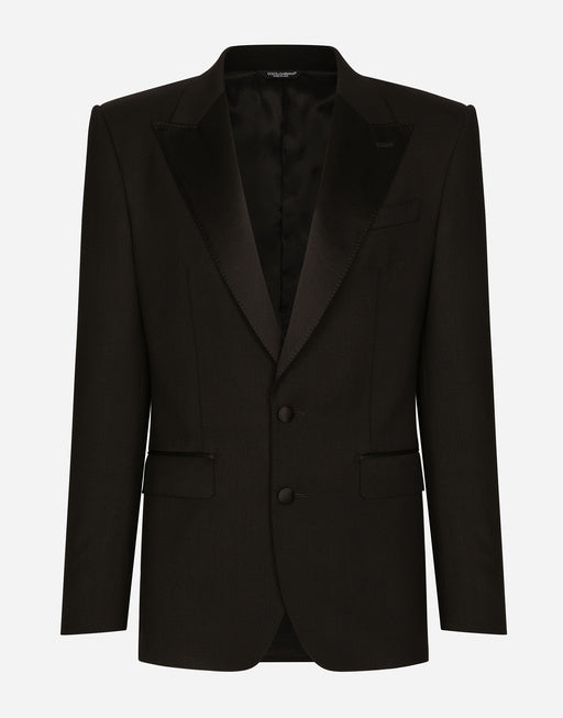 SINGLE-BREASTED STRETCH WOOL SICILIA-FIT TUXEDO JACKET