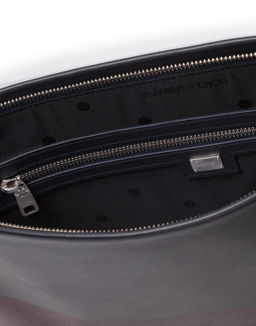 FLAT CLUTCH MONREALE IN BICOLOUR CALF LEATHER WITH HEAT-PRESSED LOGO