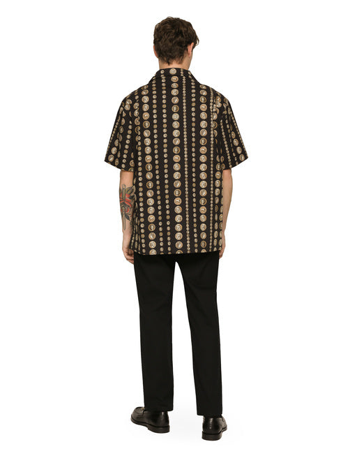 COIN DETAIL COTTON GABARDINE PANTS