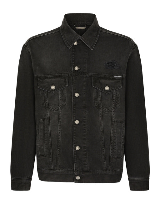 GRAY WASH DENIM JACKET