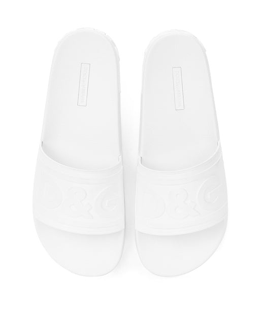 RUBBER BEACHWEAR SLIDES WITH DG LOGO