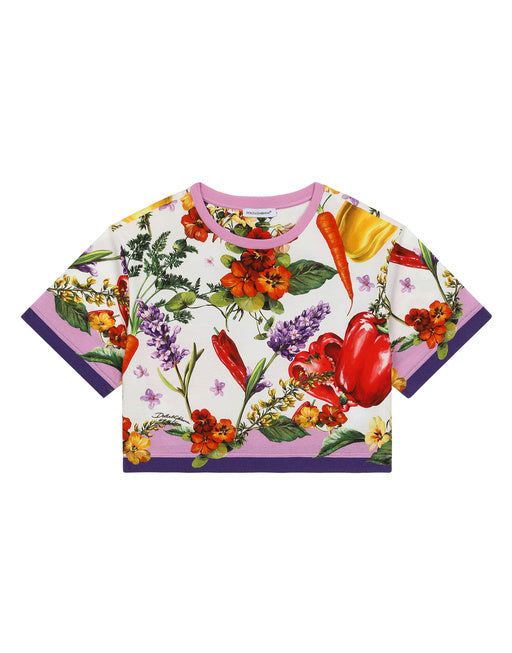FARMER-PRINT JERSEY T-SHIRT