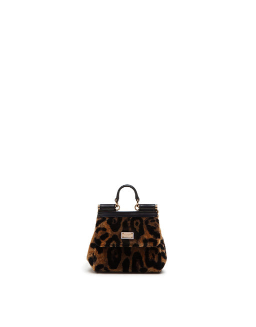 MICRO SICILY BAG WITH LEOPARD PRINT