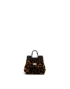 MICRO SICILY BAG WITH LEOPARD PRINT