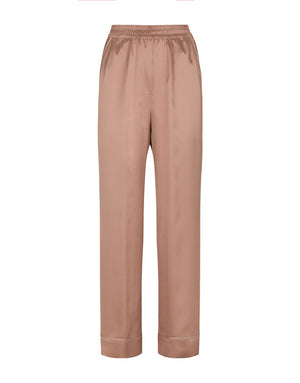 SATIN PAJAMA PANTS WITH PIPING