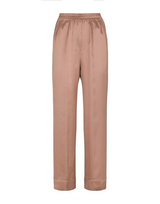 SATIN PAJAMA PANTS WITH PIPING
