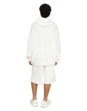 JERSEY TERRY HOODIE WITH LOGO TAG