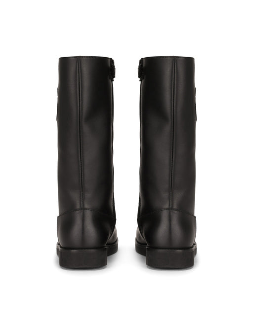 CALFSKIN BOOTS WITH EMBOSSED DG LOGO