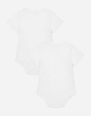 2-BABYGROW GIFT SET IN LOGO-PRINT JERSEY