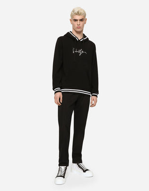 WOOL HOODIE WITH EMBROIDERY