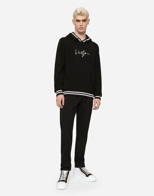 WOOL HOODIE WITH EMBROIDERY