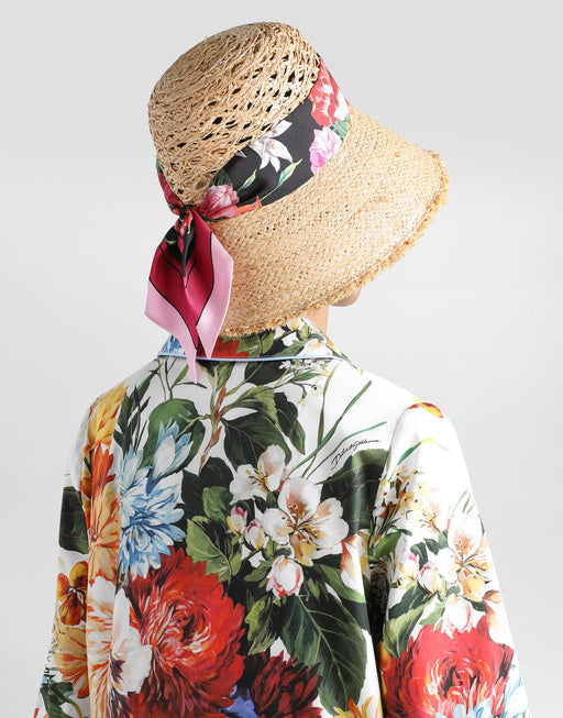 FLOWER-BOUQUET PRINT POPLIN SHIRT