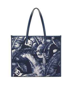 LARGE PRINTED CANVAS SHOPPER