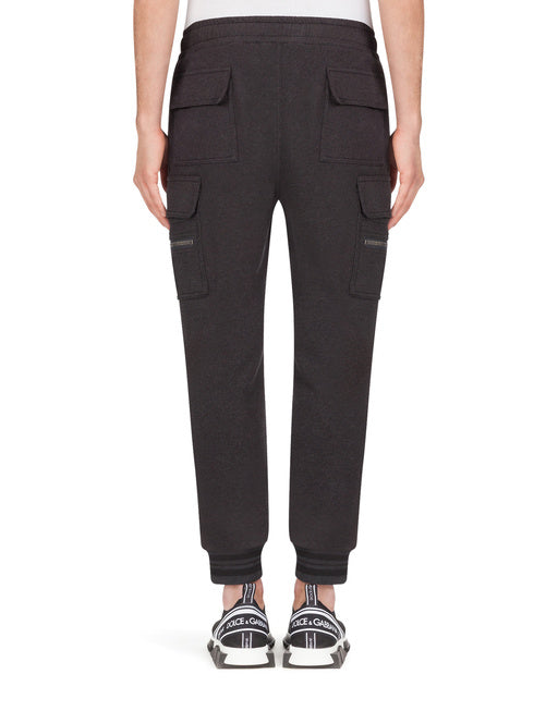 JERSEY JOGGING PANTS WITH BRANDED PLATE