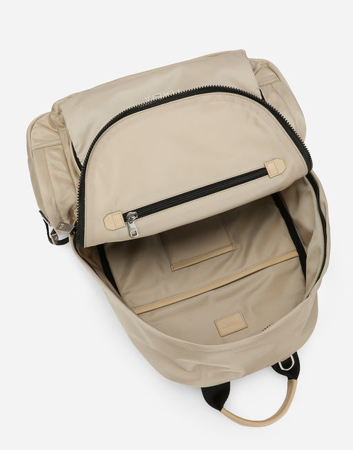 NYLON BACKPACK WITH RUBBERIZED LOGO