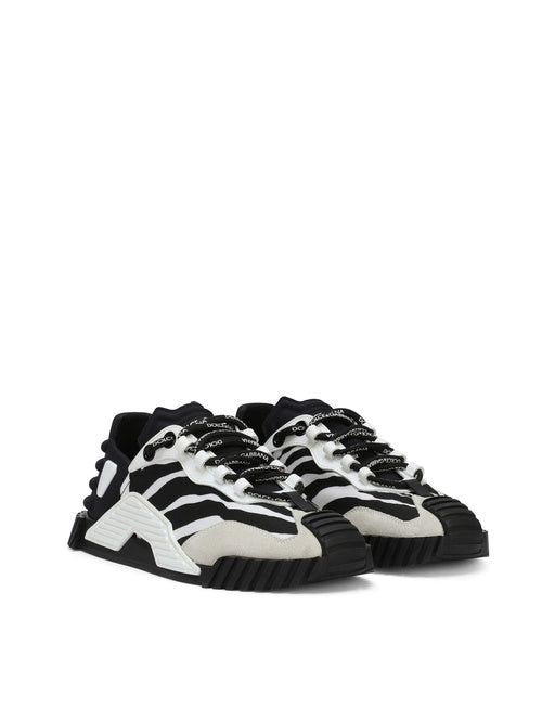 MIXED-MATERIALS NS1 SLIP-ON SNEAKERS