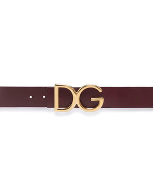 LEATHER BELT WITH DG LOGO