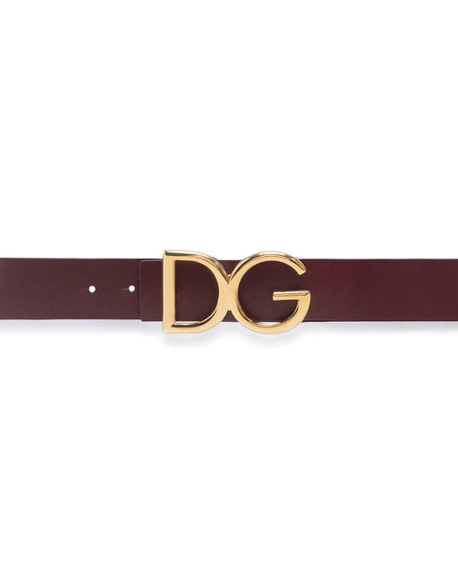 LEATHER BELT WITH DG LOGO