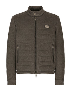 STRETCH JERSEY JACKET WITH BRANDED TAG