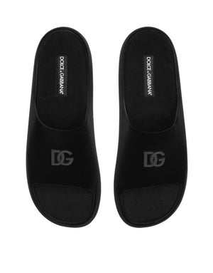 FLOCKED RUBBER BEACHWEAR SLIDERS