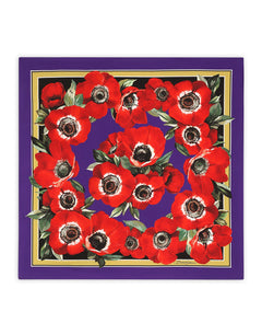 GARDEN-PRINT TWILL SCARF (70 X 70)