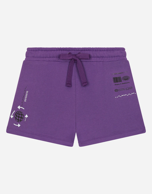 JERSEY SHORTS WITH DGVIB3 LOGO PRINT