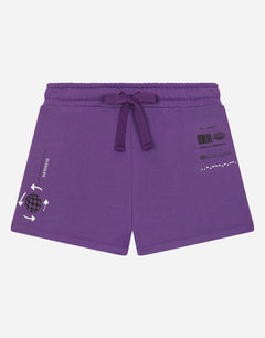 JERSEY SHORTS WITH DGVIB3 LOGO PRINT