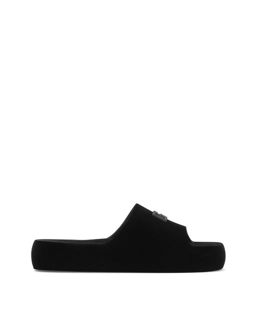 FLOCKED RUBBER BEACHWEAR SLIDERS