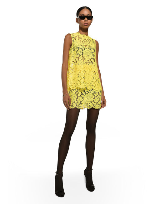 CORDONETTO FLORAL LACE TOP