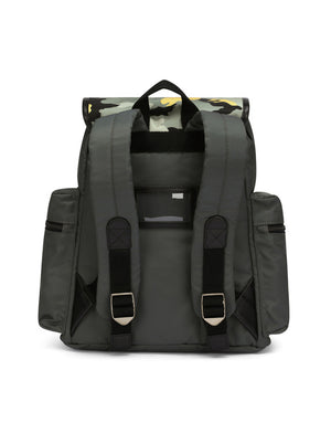 NYLON BACKPACK WITH CAMOUFLAGE PRINT