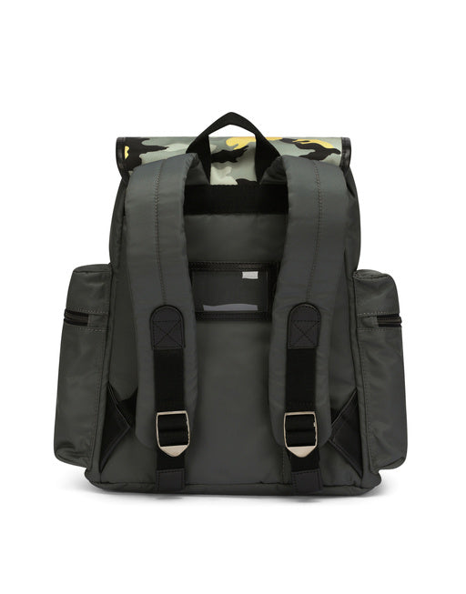 NYLON BACKPACK WITH CAMOUFLAGE PRINT