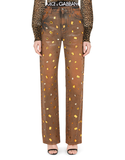 JEANS WITH RHINESTONE DETAILS
