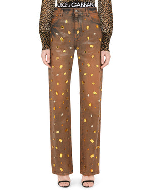 JEANS WITH RHINESTONE DETAILS