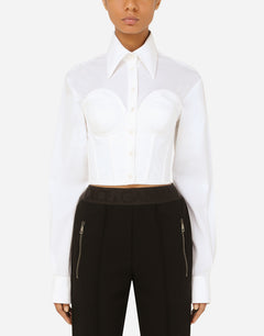 POPLIN BUSTIER SHIRT