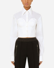 POPLIN BUSTIER SHIRT