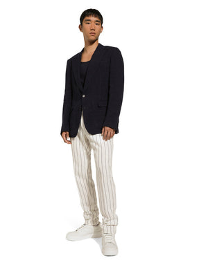 SINGLE-BREASTED LINEN-BLEND SICILIA-FIT JACKET