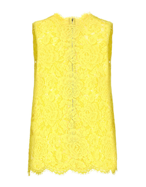 CORDONETTO FLORAL LACE TOP