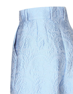 FLORAL QUILTED JACQUARD SHORTS