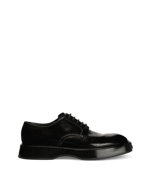 BRUSHED CALFSKIN DERBY SHOES