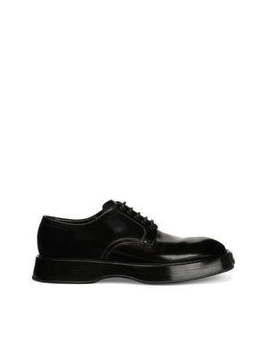 BRUSHED CALFSKIN DERBY SHOES