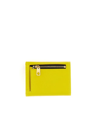 SMALL DAUPHINE CALFSKIN CONTINENTAL WALLET WITH PLATE DETAIL