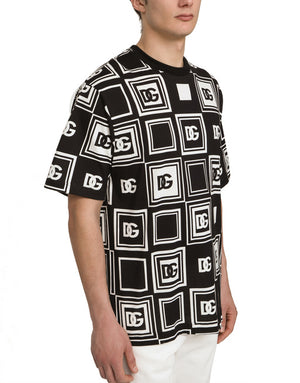 COTTON T-SHIRT WITH DG LOGO PRINT