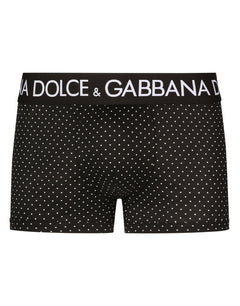 TWO-WAY STRETCH JERSEY BOXERS WITH POLKA-DOT PRINT